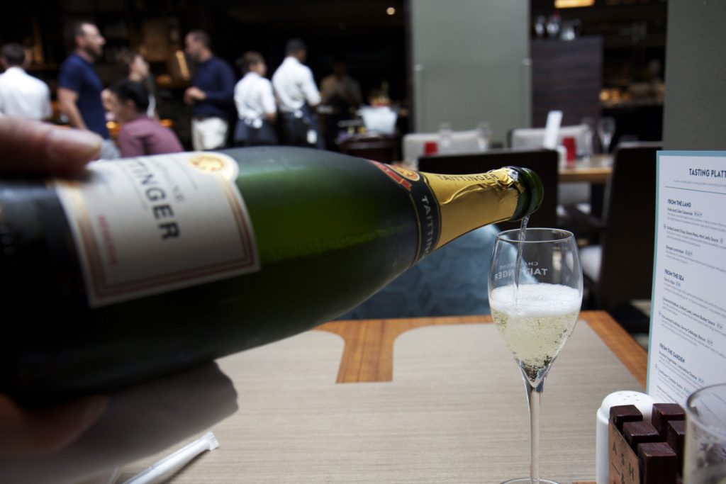 Champagne served at Sunday Brunch, LUCE, InterContinental Singapore