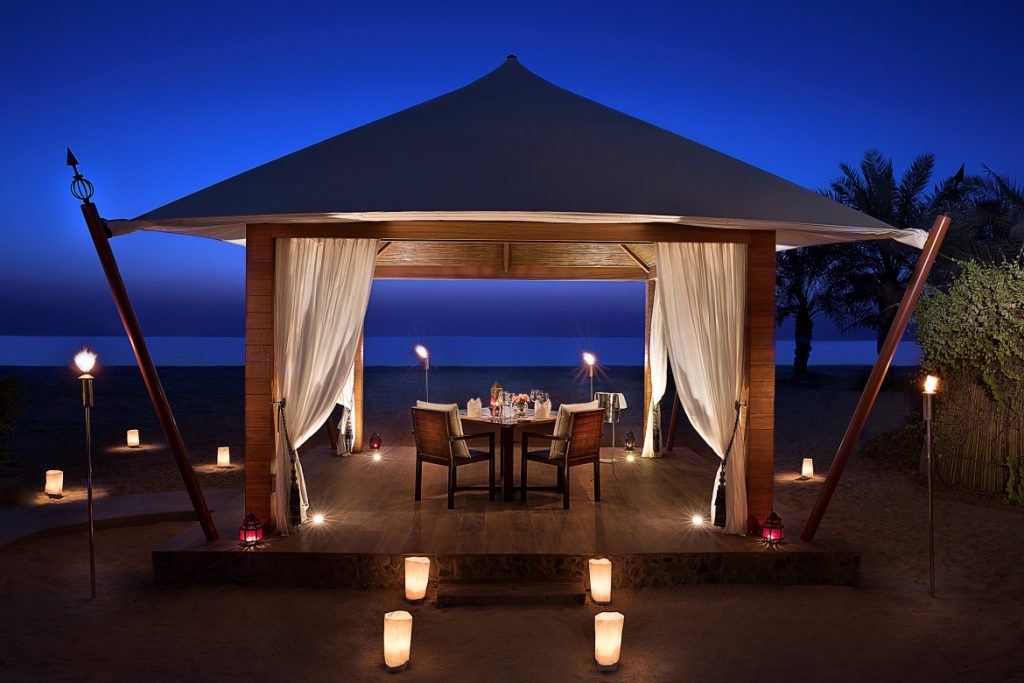 Dinner cabana,  The Ritz-Carlton Ras Al Khaimah