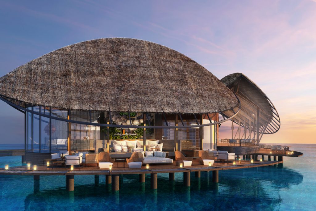 restaurant, champagne bar, Hilton Maldives Amingiri