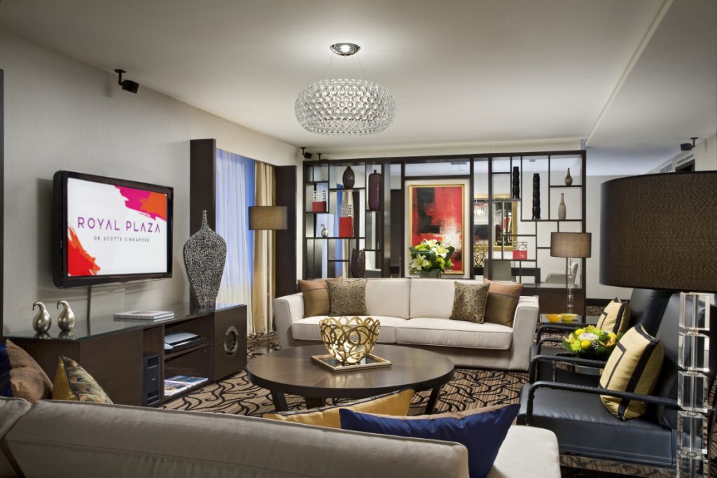 Presidential Suite living room, Royal Plaza on Scotts