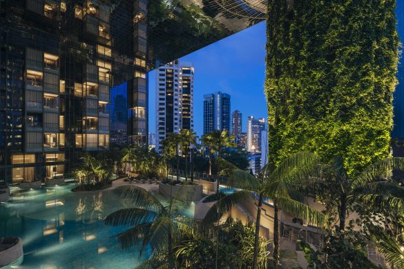 Pool at night, Pan Pacific Orchard