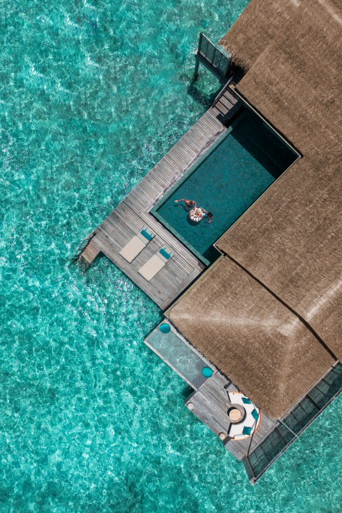 Anantara Kihavah Maldives, Over Water Pool Villa deck pool