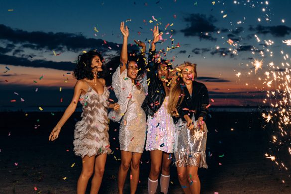 New Year party girls