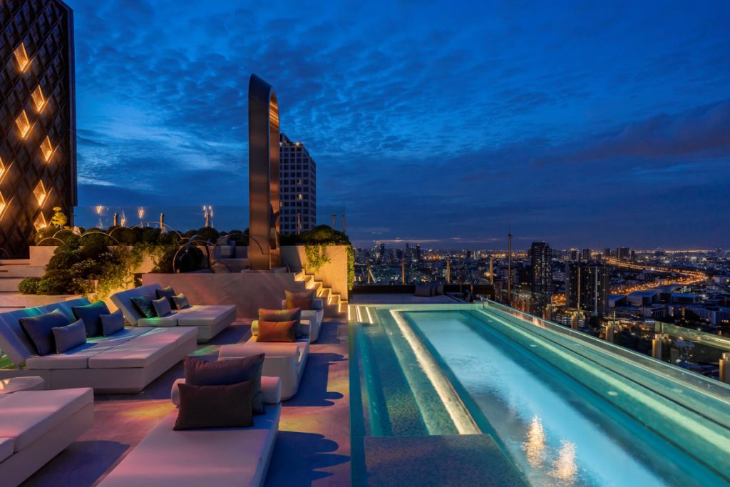 Rooftop pool view at Innside by Meliá Bangkok Sukhumvit 