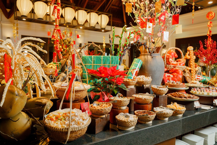 Buffet at Anam resort, Vietnam