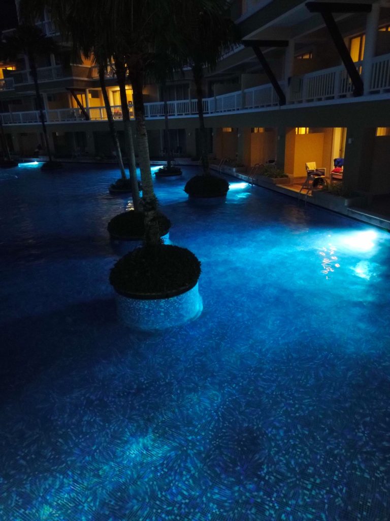 Pool at night at Angsana Laguna Phuket