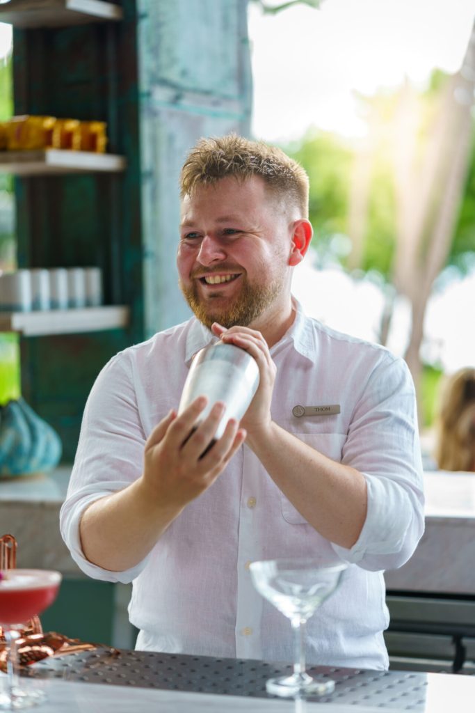 Bar Manager Thom Greets. CocoRum, Four Seasons Resort Samui