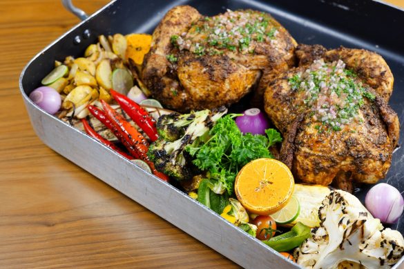 Roasted chicken Mexian style: Trace Restaurant