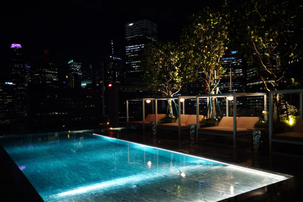 pool at night, Mondrian Singapor Duxton