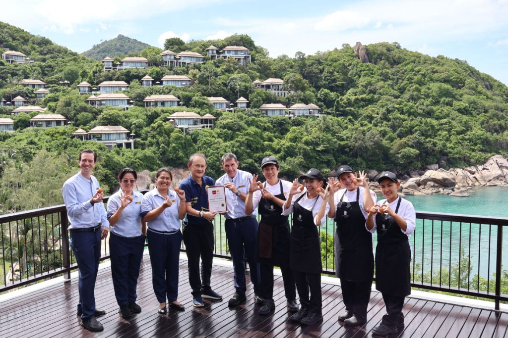 100% cage free eggs certificate at Banyan Tree Samui