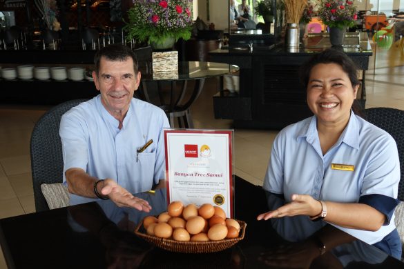 cage free eggs at Banyan Tree Samui