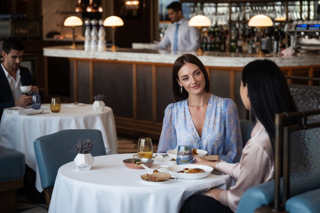 Dining guests at Mina Brasserie, Dubai