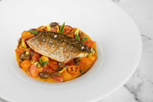 Rossini's Italian set lunch: seabass dish