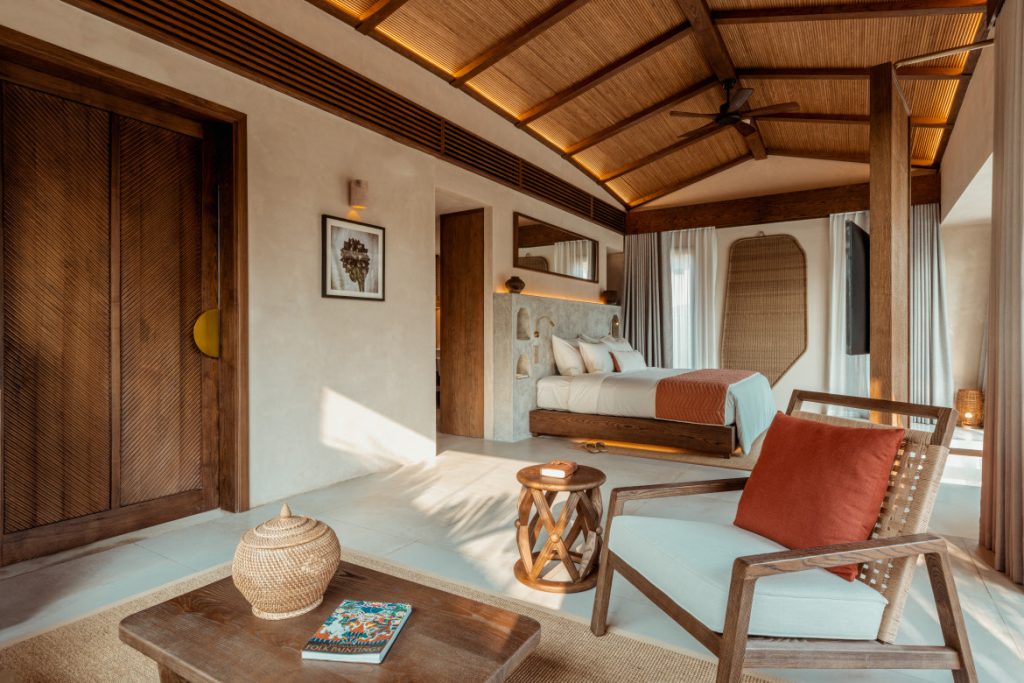 Namia River Retreat opening: Nipa Villa bedroom