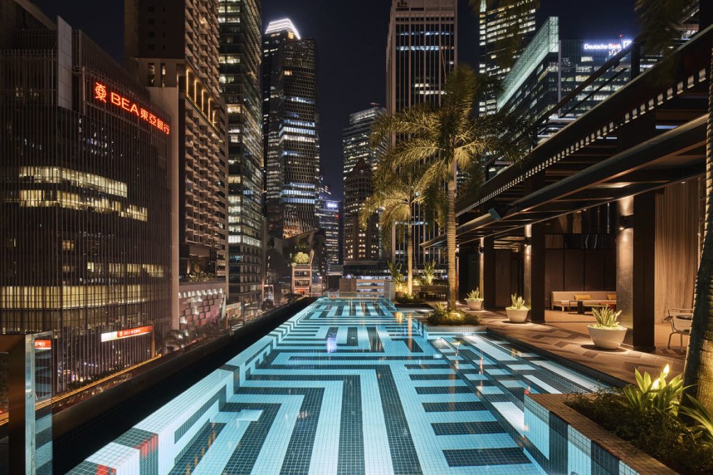 QT Singapore hotel opening: rooftop pool