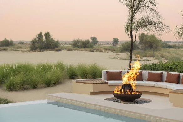 Bab Al Shams Desert Resort & Spa desert pool villa firepit