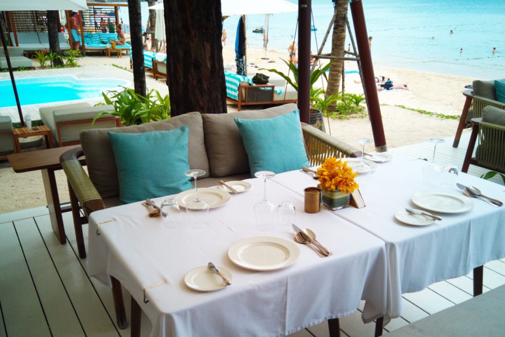 Table seating at Catch Beach Club