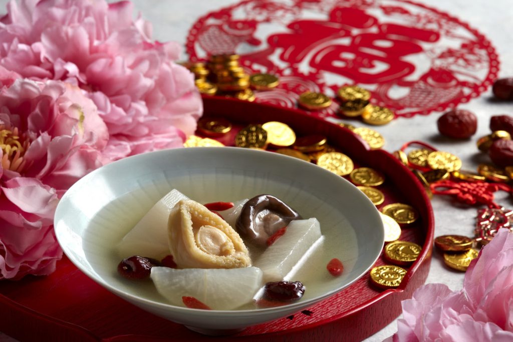 Double-boiled abalone winter melon soup