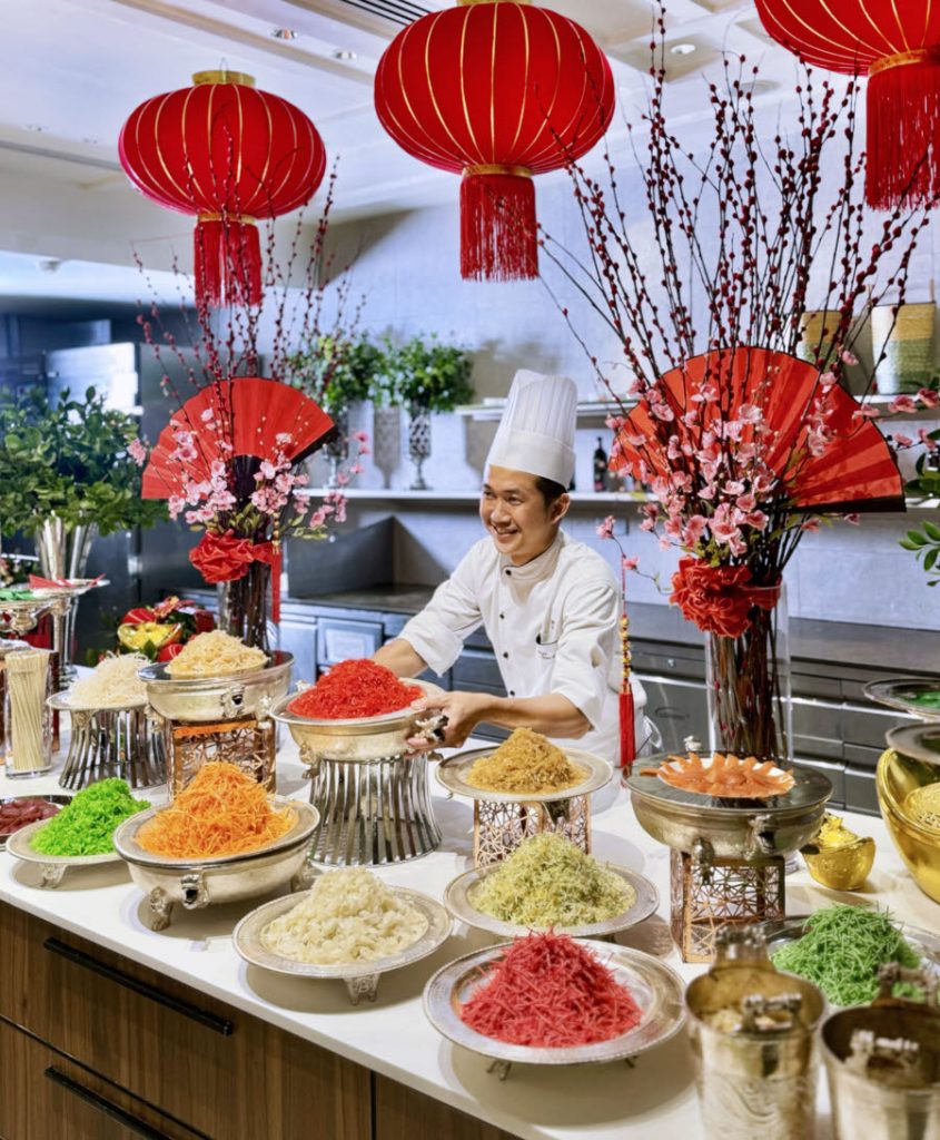 Lemon Garden buffet, Yee Sang, Shangri-La Kuala Lumpur