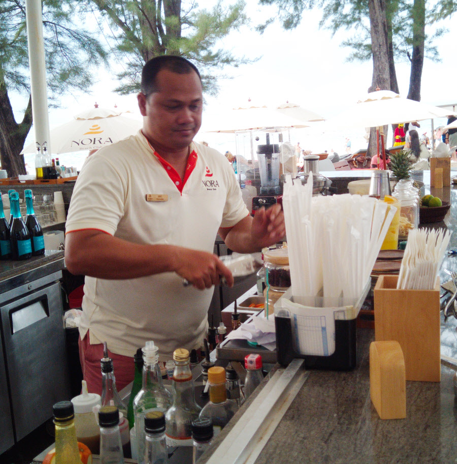 Nora Beach Club bartender