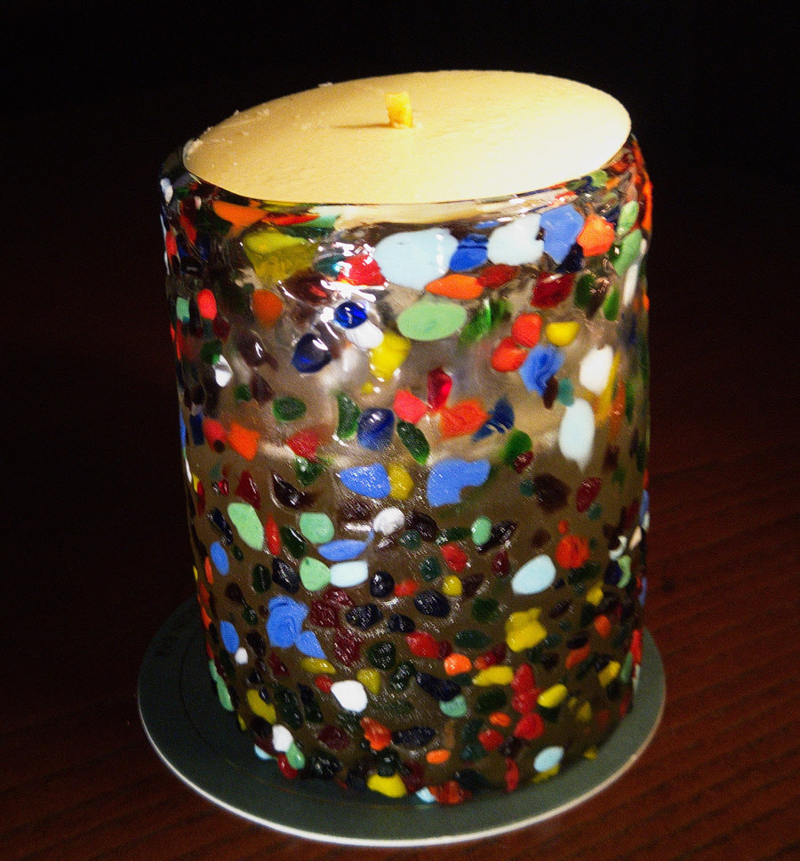 cocktail resembling glass candle