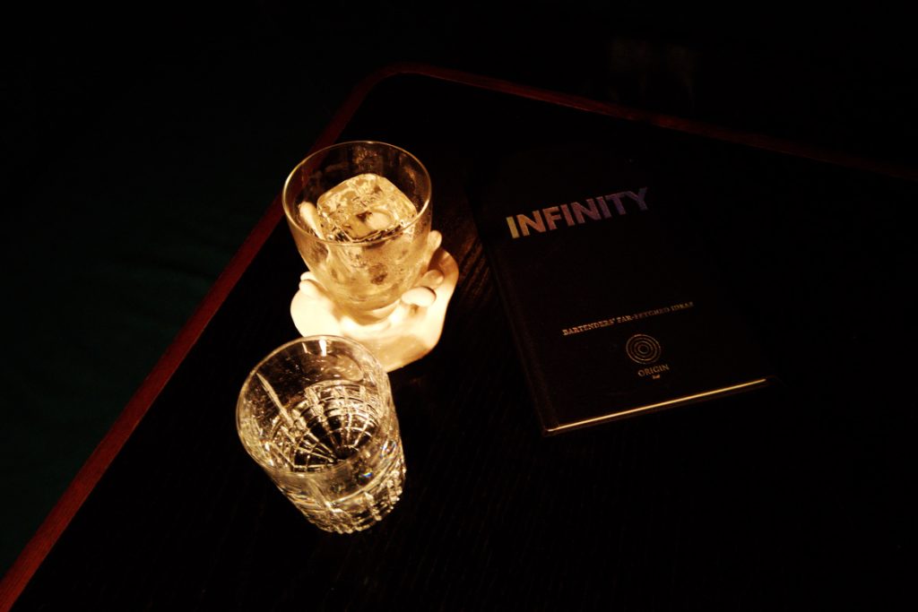 Origin bar cocktail and menu