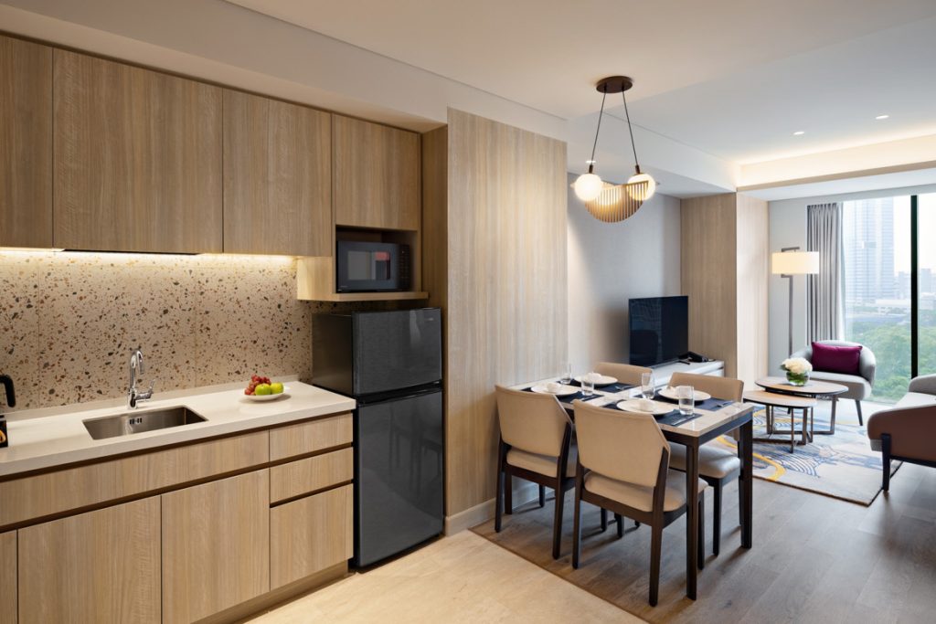 1 bedroom, kitchen, dining, living, Swissôtel Living Jakarta Mega Kuningan