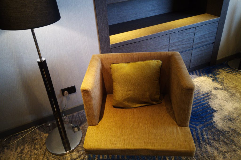 Armchair seating at M Club Lounge