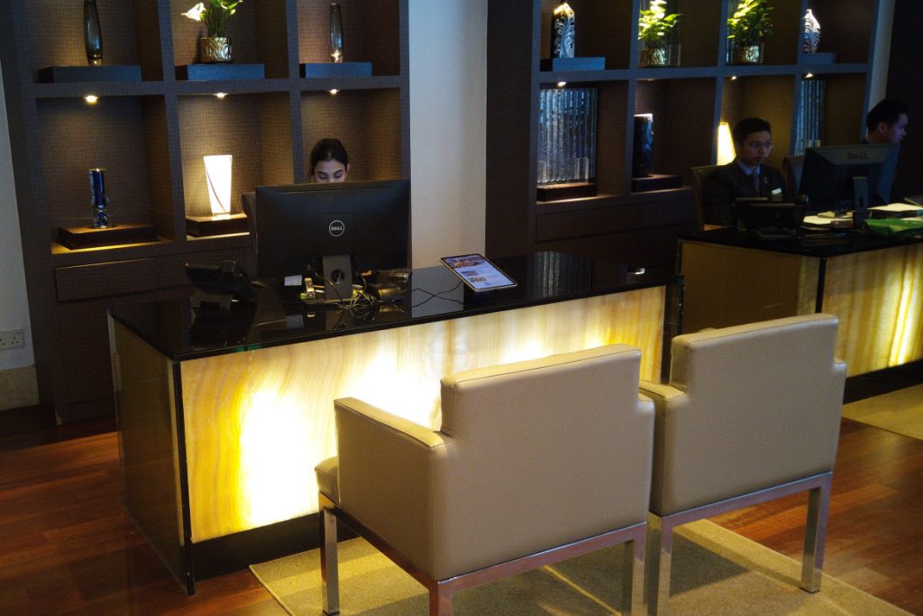 check-in reception M Hotel Singapore