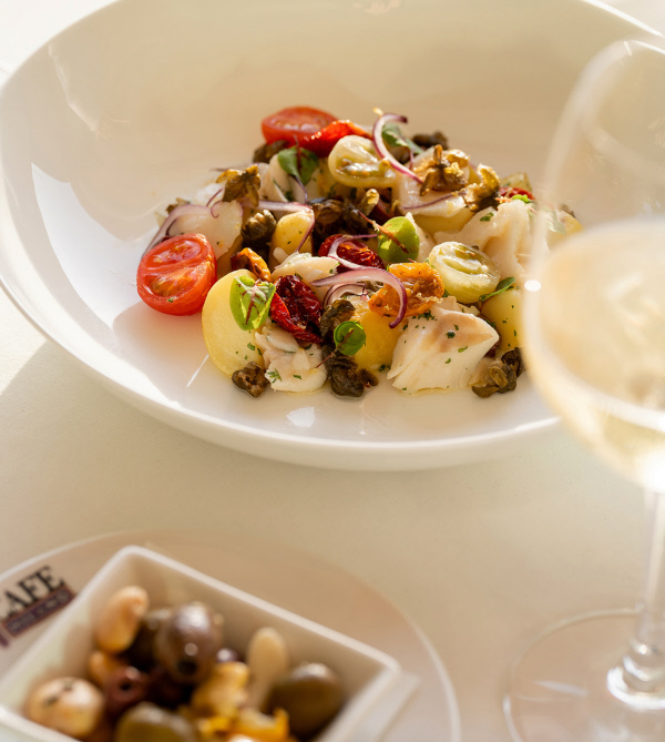 ‘Il Giro D’Italia’ dish, wine