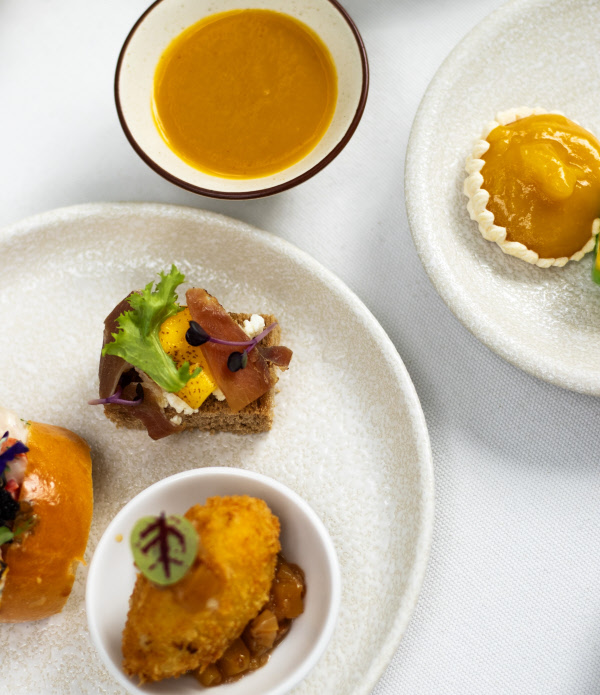 Anam Cam Ranh resort's mango-themed tropical afternoon tea