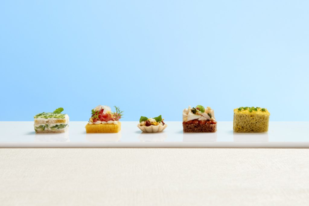 Savoury bites, London Afternoon Tea set