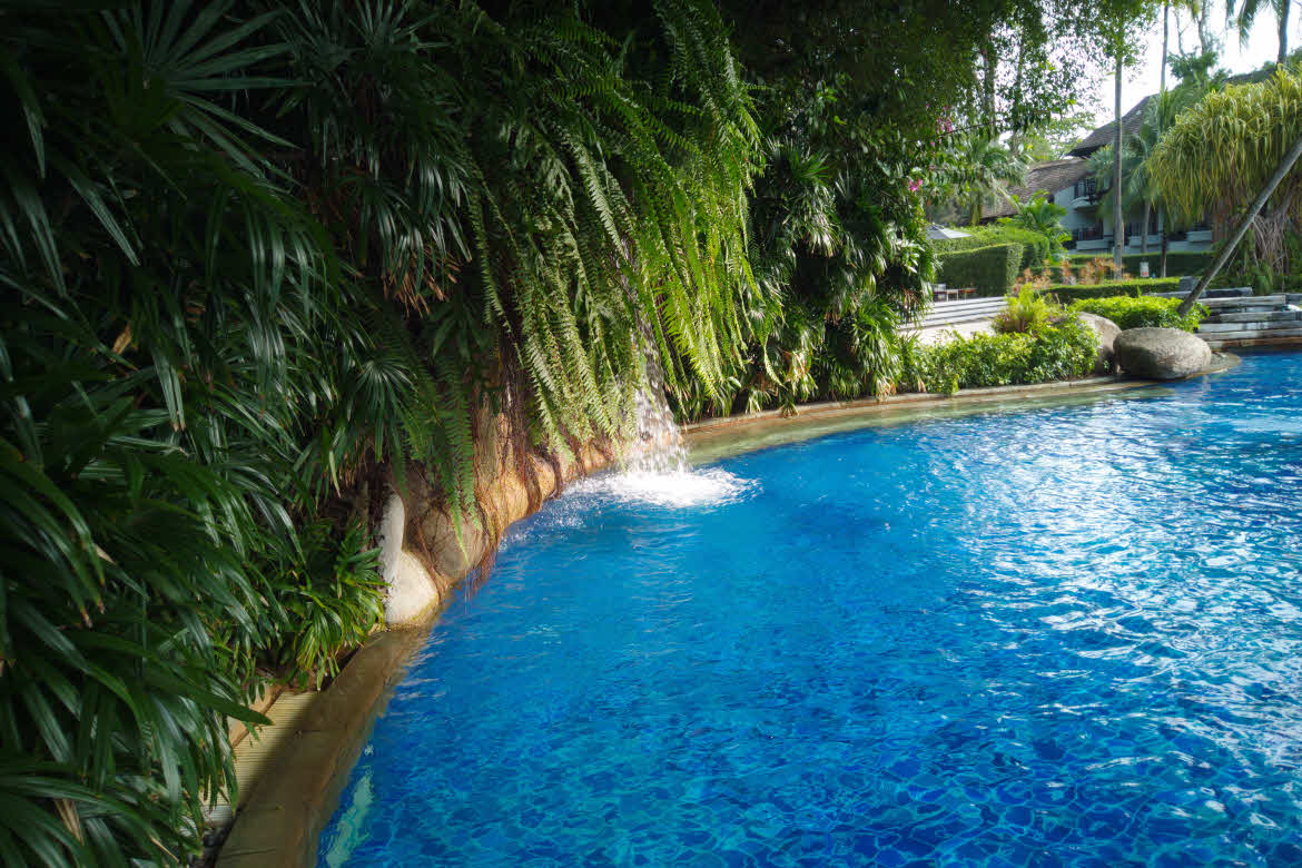 The-Slate-waterfall-pool Slate Phuket pool