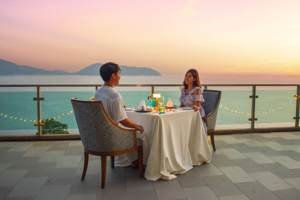 couple, dinner, Wyndham Grand Phuket Kalim Bay
