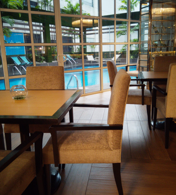 The Level Lounge with pool view