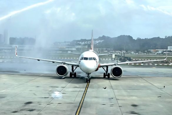 Air Asia flight Penang International Airport