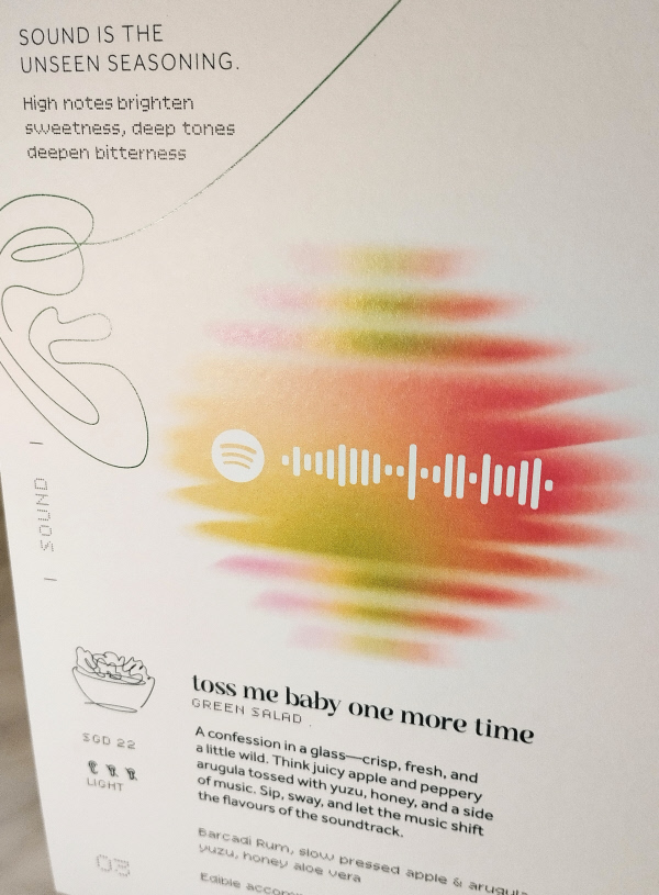 ‘Synaesthesia 2.0’ menu page