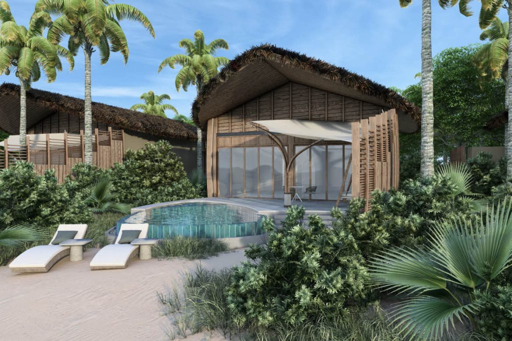 Aura Maldives, one bedroom beach villa exterior