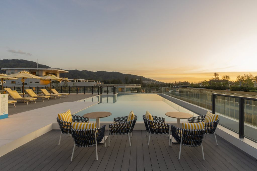 Sun Flyer Pool Deck, sunset, Bangtao