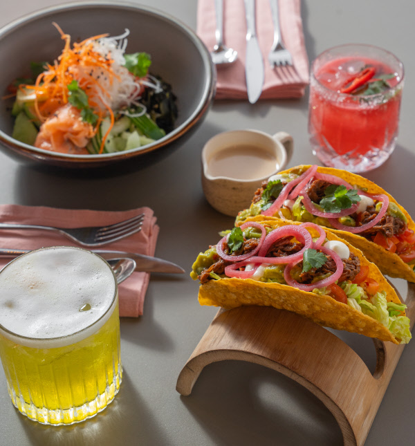 food and drinks at Uma Beach House