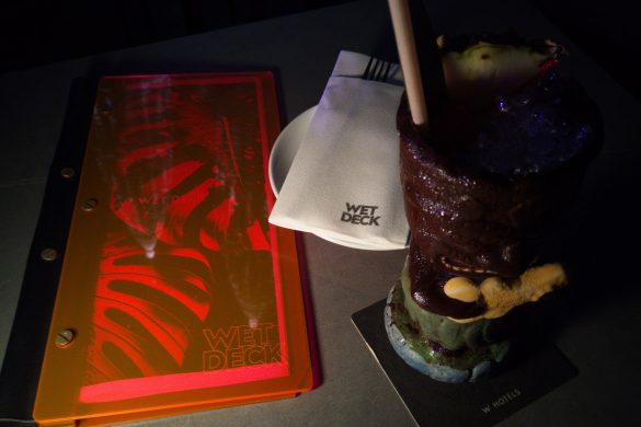 Wet Deck menu and cocktail