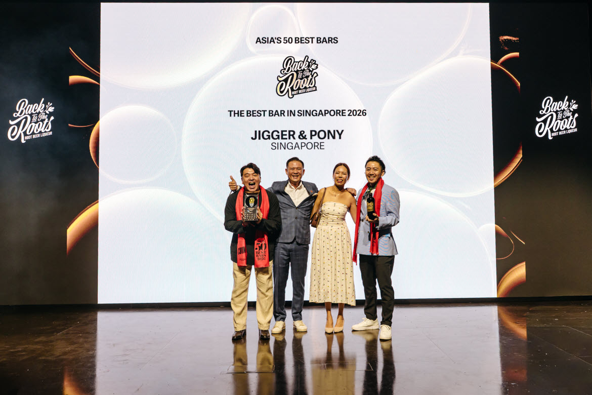 Asia’s 50 Best Bars 2026 – The Best Bar in Singapore, sponsored by Back to the Roots Asia's 50 Best Bars 2026: Jigger & Pone winners