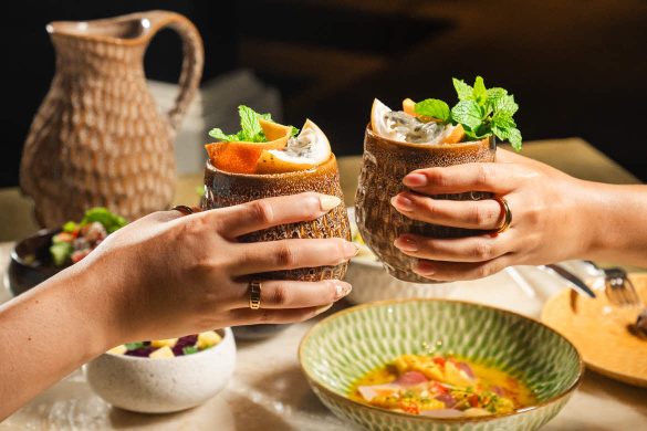 Raffles Bali Peruvian cuisine: Pisco Punch cocktails