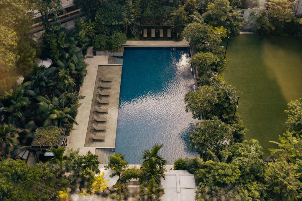 Semi-olympic lap pool, Grand Hyatt Singapore