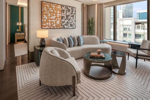 Signature suite living room: Waldorf Astoria Kuala Lumpur