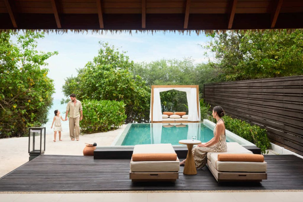 Dusit Thani Maldives beachfront pool villa