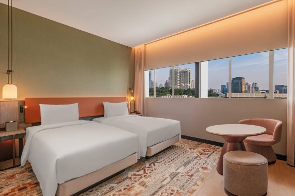 DoubleTree by Hilton Singapore Robertson Quay twin river bedroom