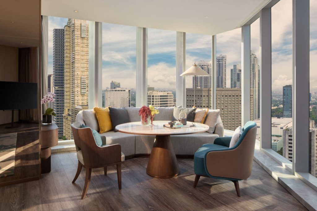 Junior Suite living and dining, Mandarin Oriental Makati, Manila